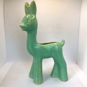 Vintage Shawnee Glazed Ceramic Deer planter